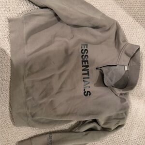 Fear of God Essentials Zip Up Gray Sweater